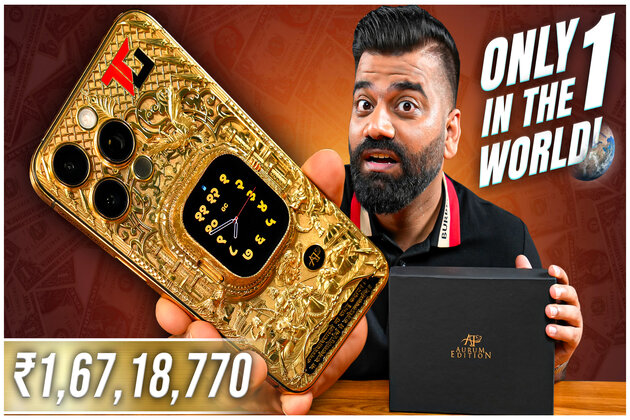 Technical Guruji’s 18K Gold Mahabharat Edition iPhone 15 Pro Max